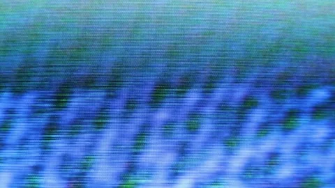 Phosphor Blue transition Abstract Analog CRT feedback glitch loop Vídeos de archivo 346114390