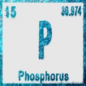 Phosphorus Chemical Element Blue on White Stock Illustration