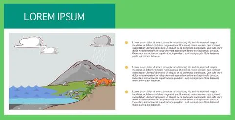 Phosphorus cycle vector illustration Stock Illustration