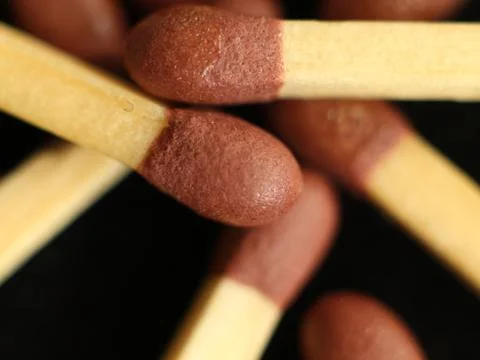 Phosphorus matches fire fire fire wood smoke heat arsonist Stock Photos