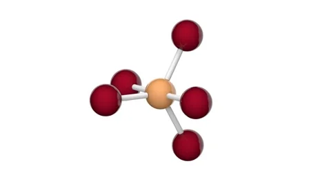 Phosphorus pentabromide (PBr5). Seamless loop. White background Stock Footage 153894705
