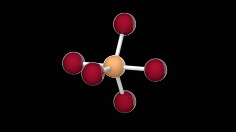 Phosphorus pentabromide (PBr5). Seamless loop. RGB + Alpha channel. Stock Footage 153894708