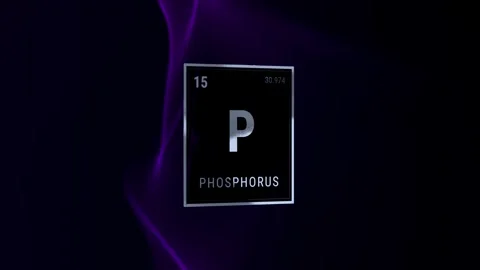 Phosphorus Periodic Table Element with Purple Smoke Видео 334662778