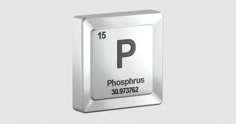 Phosphorus periodic table element tile rotation animation seamlessly loopab.. Stock Footage 339372606