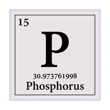 Phosphorus Periodic Table of the Elements Vector illustration eps 10 Stock Illustration