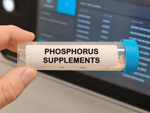 PHOSPHORUS SUPPLEMENTS mineral supplement class for phosphate deficiency and Stock Photos