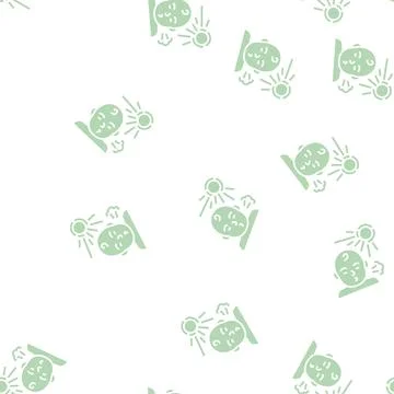 Photic sneeze reflex glyph seamless pattern Stock Illustration