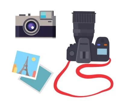 Photo and Camera Collection Vector Illustration Stock Illustration