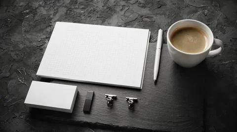 Photo of blank stationery Stock Photos