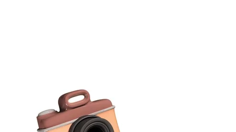 Photo Camera 3d animation. Stock Footage 308534217
