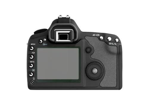 Photo camera 3d render on white background 스톡 일러스트