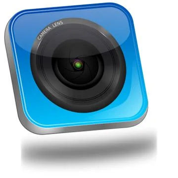 Photo camera Button Stock Illustration