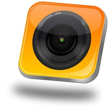 Photo camera Button Stock Illustration
