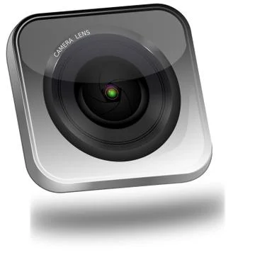 Photo camera Button Stock Illustration