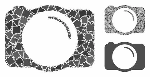 Photo camera Composition Icon of Humpy Elements Illustrazione stock