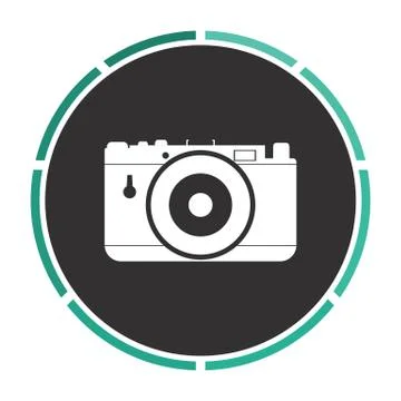 Photo camera computer symbol Stock Illustration