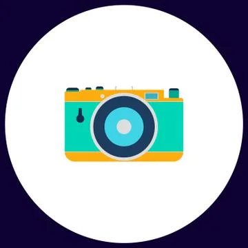 Photo camera computer symbol 스톡 일러스트