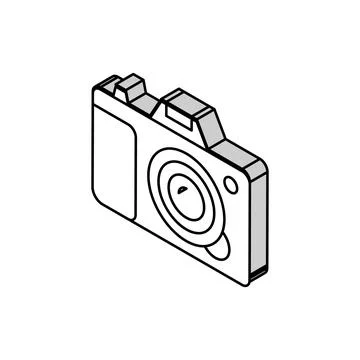 Photo camera device isometric icon vector illustration 스톡 일러스트