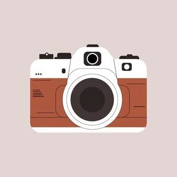 Photo camera digital equipment vector isolated Stock Illustration