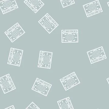 Photo camera display line vector seamless pattern Stock Illustration