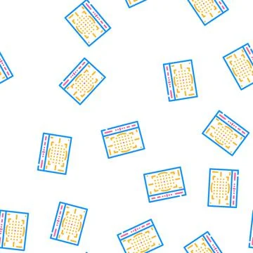 Photo camera display vector seamless pattern Stock Illustration