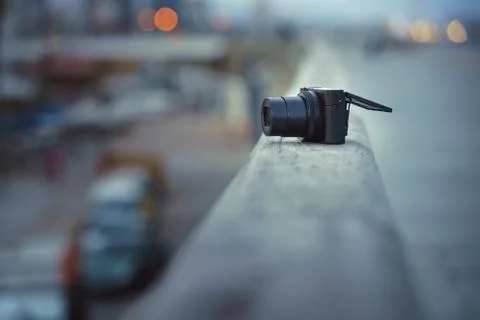 Photo Camera On The Edge Stock Photos