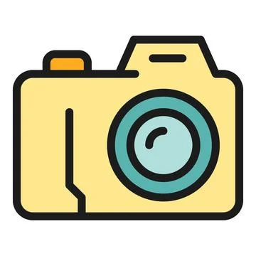 Photo camera editor icon vector flat Illustrazione stock