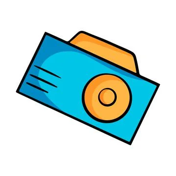 Photo camera. Element of a beach summer vacation. Vector illustration cartoon Stock Illustration