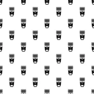 Photo camera flash pattern, simple style Illustrazione stock