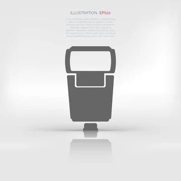 Photo camera flashlight web icon. Stock Illustration