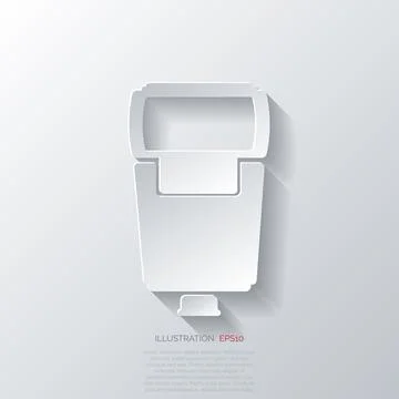 Photo camera flashlight web icon. Stock Illustration