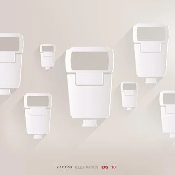 Photo camera flashlight web icon. Stock Illustration