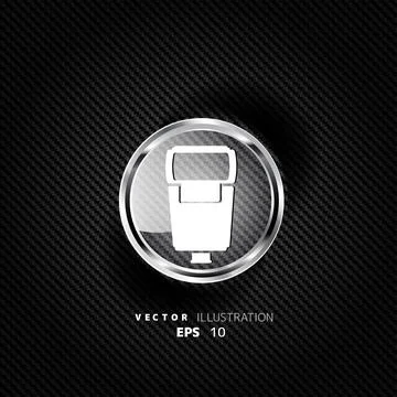 Photo camera flashlight web icon. Stock Illustration