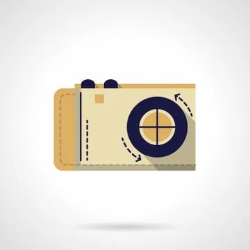 Photo camera flat color vector icon 스톡 일러스트