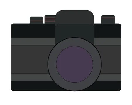Photo camera flat design icon vector eps 10 Illustrazione stock