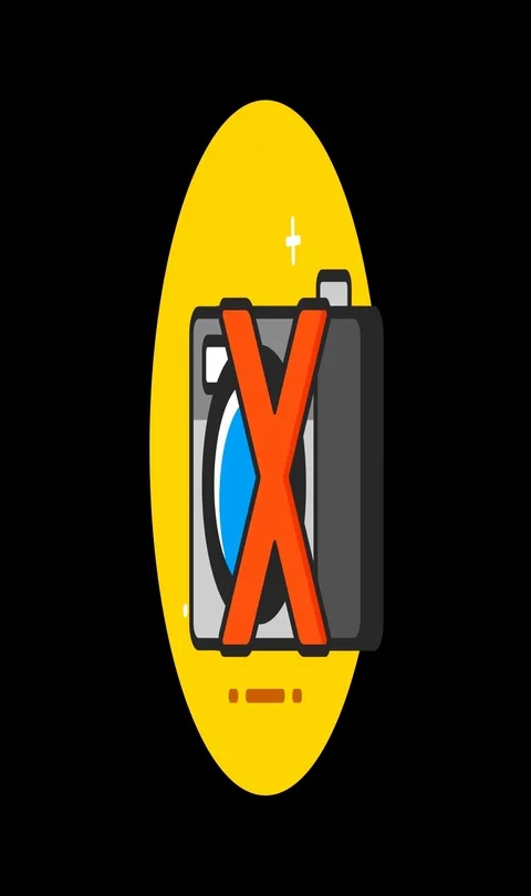 Photo Camera Forbidden Premium flat icon animated with alpha channel Stock Footage 101584705