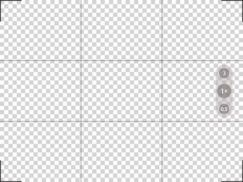 Photo camera frame viewfinder grid template. Vector illustration with zoom Stock Illustration