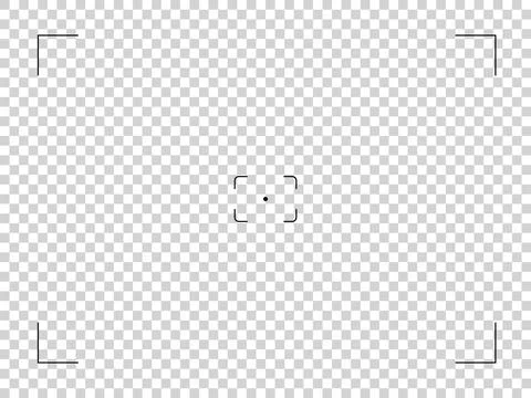 Photo camera frame viewfinder template. Modern focusing digital display screen Stock Illustration