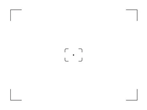 Photo camera frame viewfinder template. Modern focusing digital display screen Stock Illustration