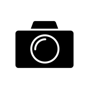 Photo camera glyph vector icon isolated 스톡 일러스트