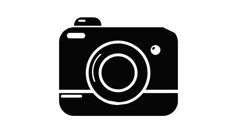 Photo camera icon animation Stock Footage 156234769