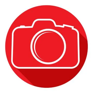 Photo camera icon . Flat design style . Stock Illustration