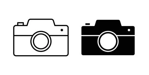 Photo Camera icon symbol. Flat Vector illustration Illustrazione stock