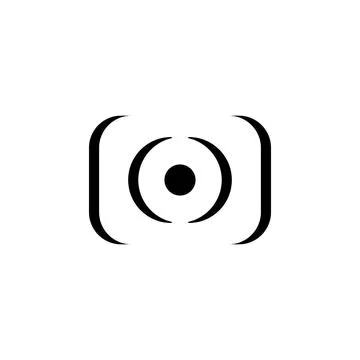 Photo camera icon. Vector symbol on blank background.  Stock Illustration