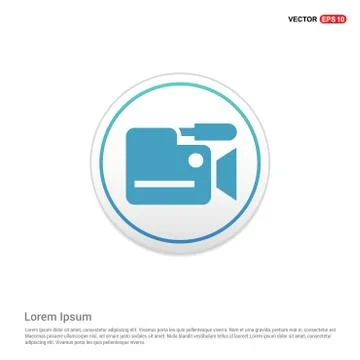 Photo camera icon  - white circle button 스톡 일러스트