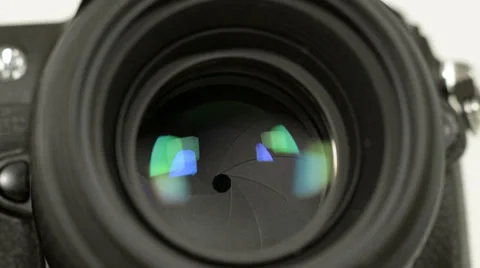 Photo camera iris long exposures loopable audio 11344 Video stock 37861109