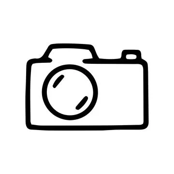 Photo camera line vector doodle simple icon Stock Illustration