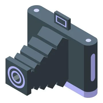 Photo camera memory icon isometric vector. Frame flash 스톡 일러스트