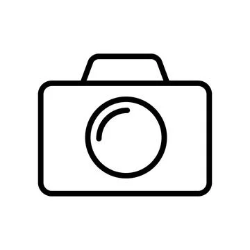Photo camera outline vector icon isolated Illustrazione stock