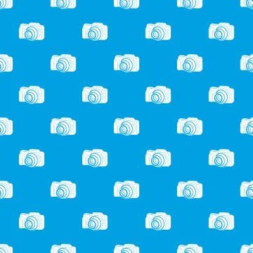 Photo camera pattern seamless blue Illustrazione stock